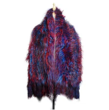Women's Cape Knitted 100% Real Fox Fur Scarves /capes /wrap Shawl 180*30cm