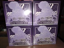 Lot Of 4 Chilling Reign Pokemon Center Exclusive Error Elite Trainer Boxes, New