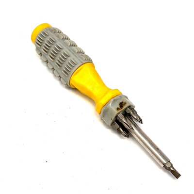 Multi-Bit 6-in-1 Precision Screwdriver Set - Phillips & Slotted Magnetic Bits