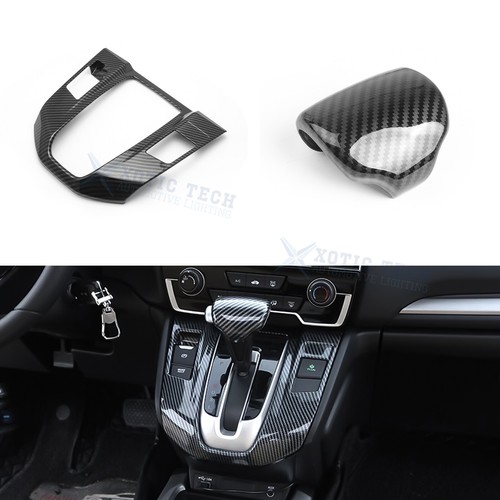 Gear Shifters For Honda Civic Carbon Fiber Black Gear Shift Knob Cover For 2016-2021 Honda Civic Sedan - Self-Adhesive Trim Automatic Shift Knob Cover 2016-2021 - Foto 5