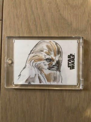 Topps Star Wars 1/1 Sketch Card -set of 4 w/o Holders Used F/S