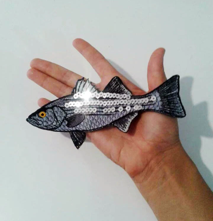 Fish with Sequins Embroidered Patch Applique - Image 4 of 4