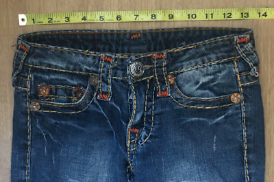 TRUE RELIGION JOHNNY SUPER T SKINNY Women's Low Rise Thick Stitch