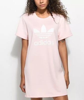 pink adidas t shirt dress