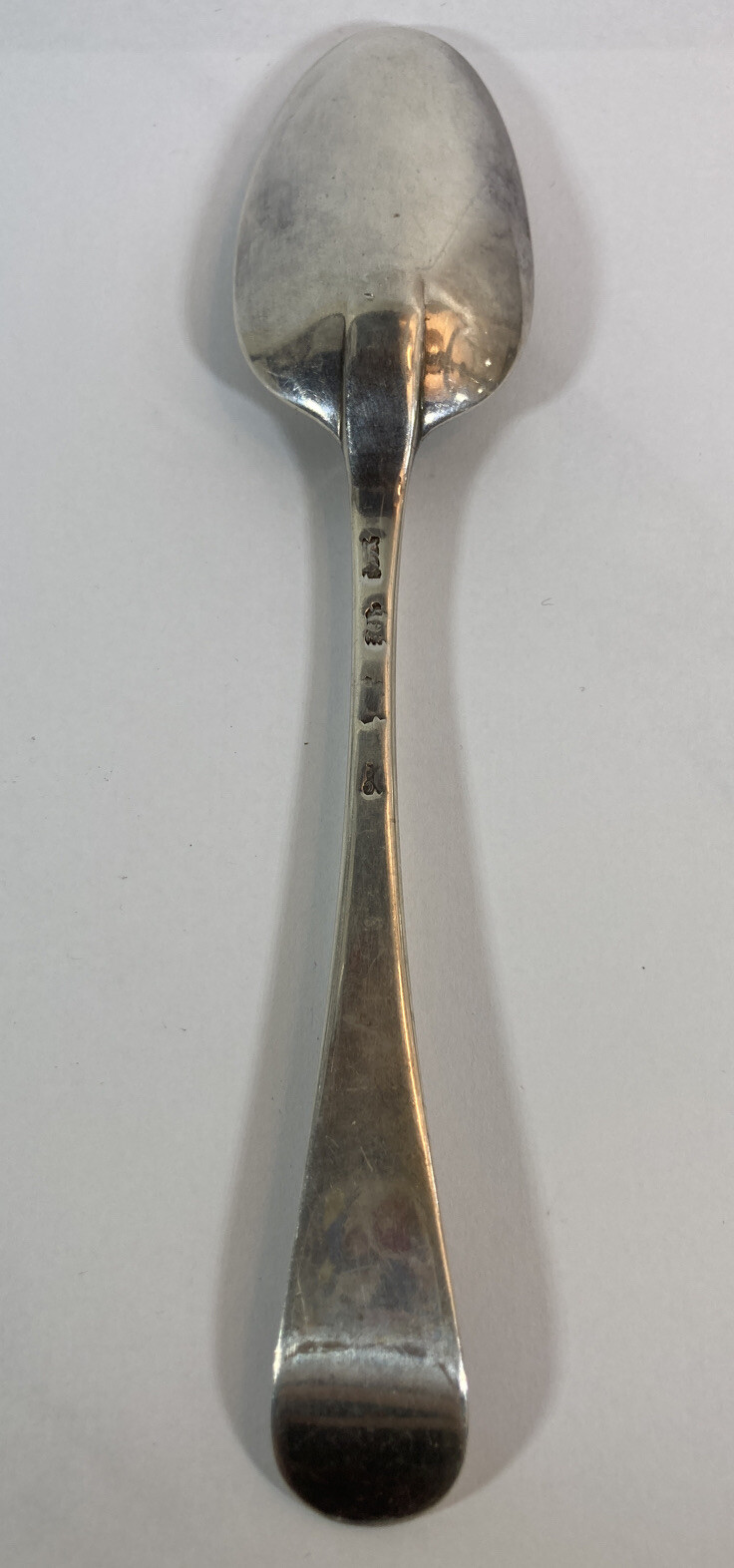 ANTIQUE ENGLISH HANOVERIAN TABLE 8'' SPOON EBENEZER COKER LONDON 1749 Sterling