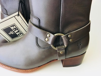 Frye Dara Harness Leather Ankle Boots in size 6 Frye dara harness short gray leather zipper western cowgirl  main image 4