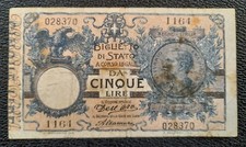 5 LIRE VITTORIO EMANUELE III DECR 20/03/1914