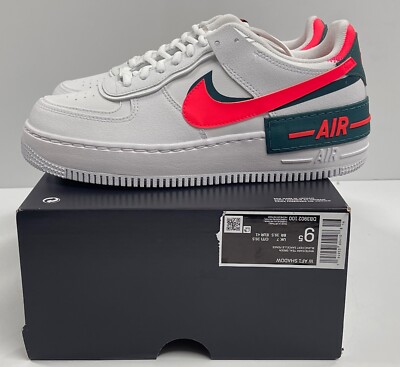 air force 1 shadow trainers white dark teal solar red white