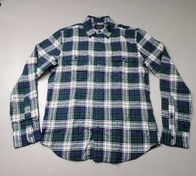 NEW Lucky Brand Men's Plaid Flannel Stretch Shirt Button Up Regular Fit