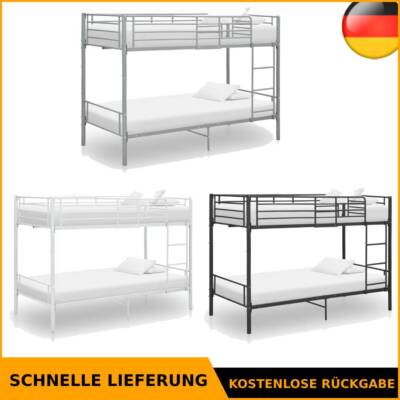 Etagenbett 90x200cm Kinderbett Hochbett Metallbett Bett mehrere Auswahl vidaXL