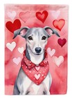 Whippet My Valentine Flag Canvas House Size Dac5461Chf