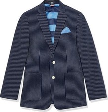 Tommy Hilfiger Boys Sz 18 Blazer, Button Closure, Notch Lapel, Front Flap Pocket