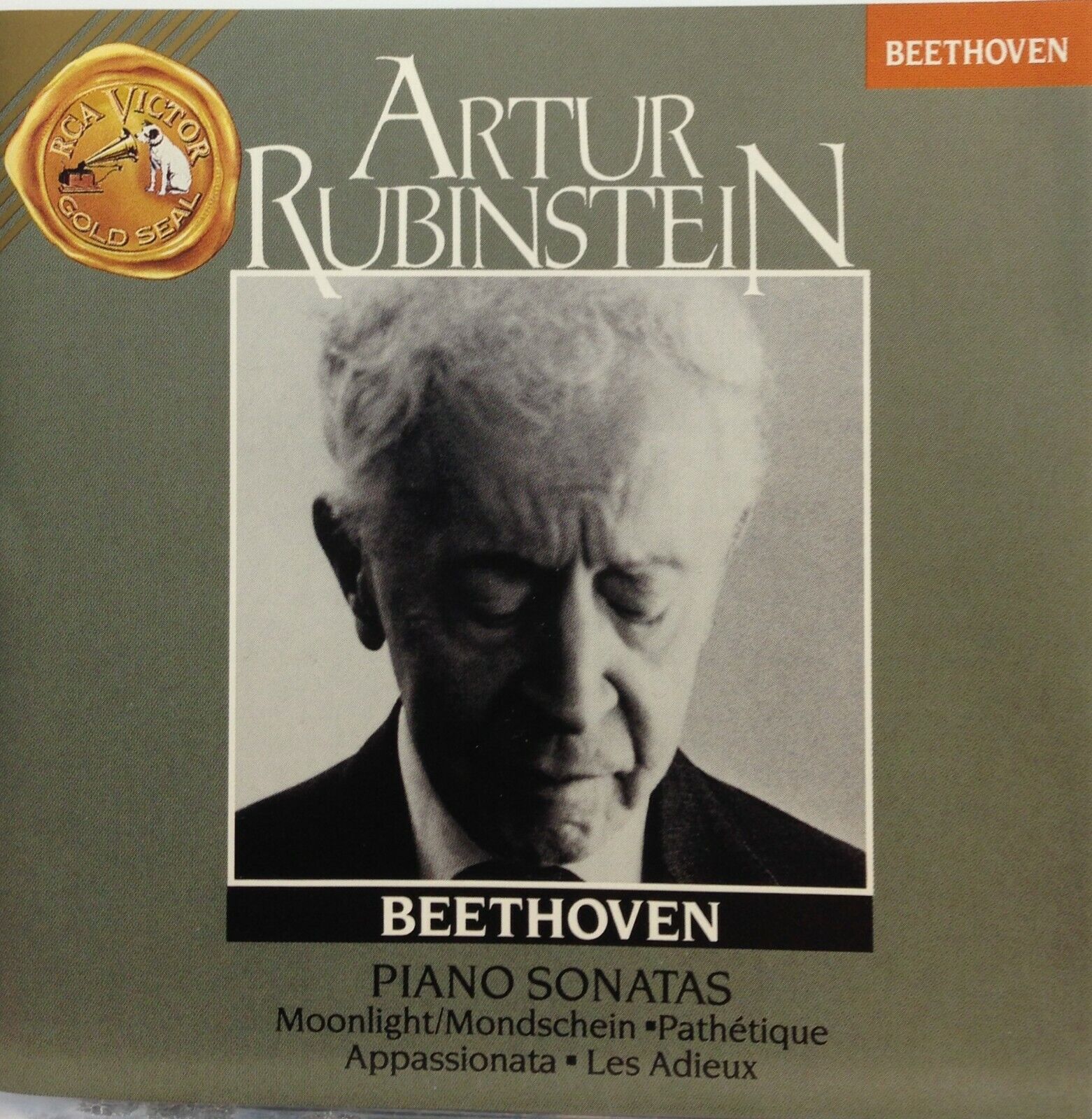 Arthur Rubinstein plays Beethoven Moonlight Sonata 