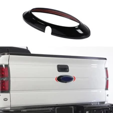 Rear Car Logo Emblem Badge Ring Cover Trim For Ford F150 2009-2014 Glossy Black