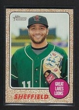2017 Topps Heritage Minors *** JORDAN SHEFFIELD No Name Variation SSP #105  MINT