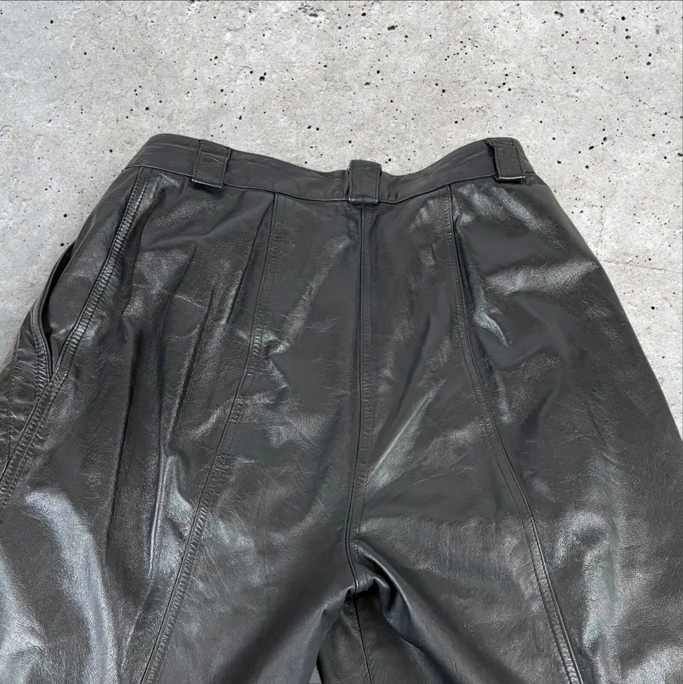 Charles Klein Leather Pants Women’s 12 (27x29) Biker Emo Goth Club Rave E12 - Image 4 of 4