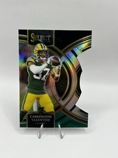 Carrington Valentine 2023 Select Rookie Premier Level Black Green Die-Cut Prizm