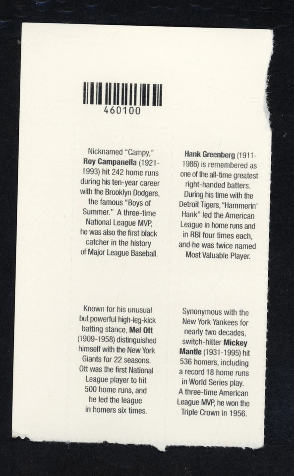 SCOTT 4080-8 2006, 39 CENT BASEBALL SLUGGERS ISSUE PB OF 4 MNH VF! - Image 2 of 2