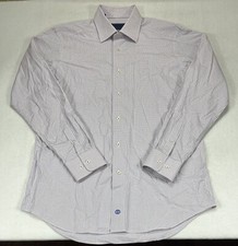 David Donahue Slim Mens Pink Long Sleeve Button Up Shirt 16.5/34/35