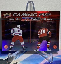 2024-25 Upper Deck Series 1 Hockey JACOB TROUBA JACK HUGHES #GPVP-7 GAMING PVP