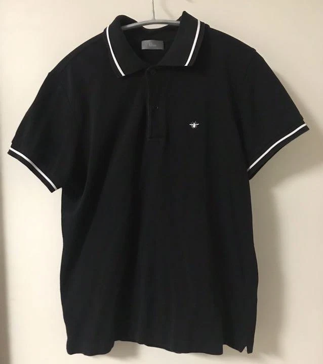 Dior Men's Bee Embroidery Polo Shirt