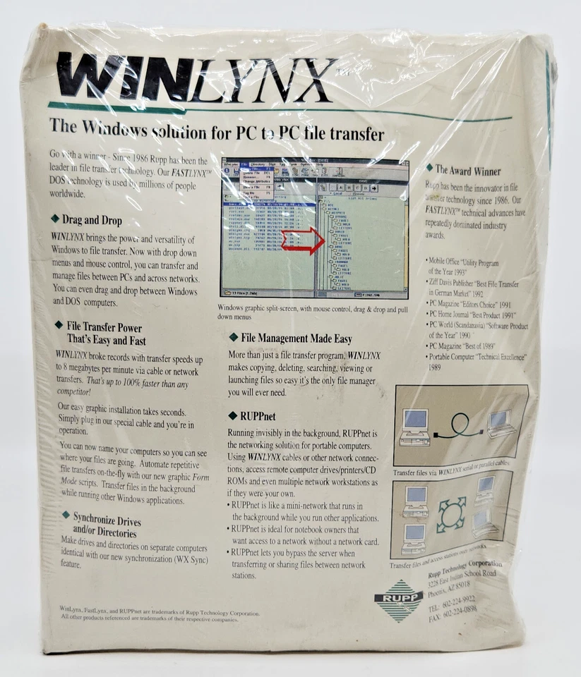 PC Utility Software - Rupp WINLynx File Transfer Software 3.0 - Sealed New - Image 2 of 3