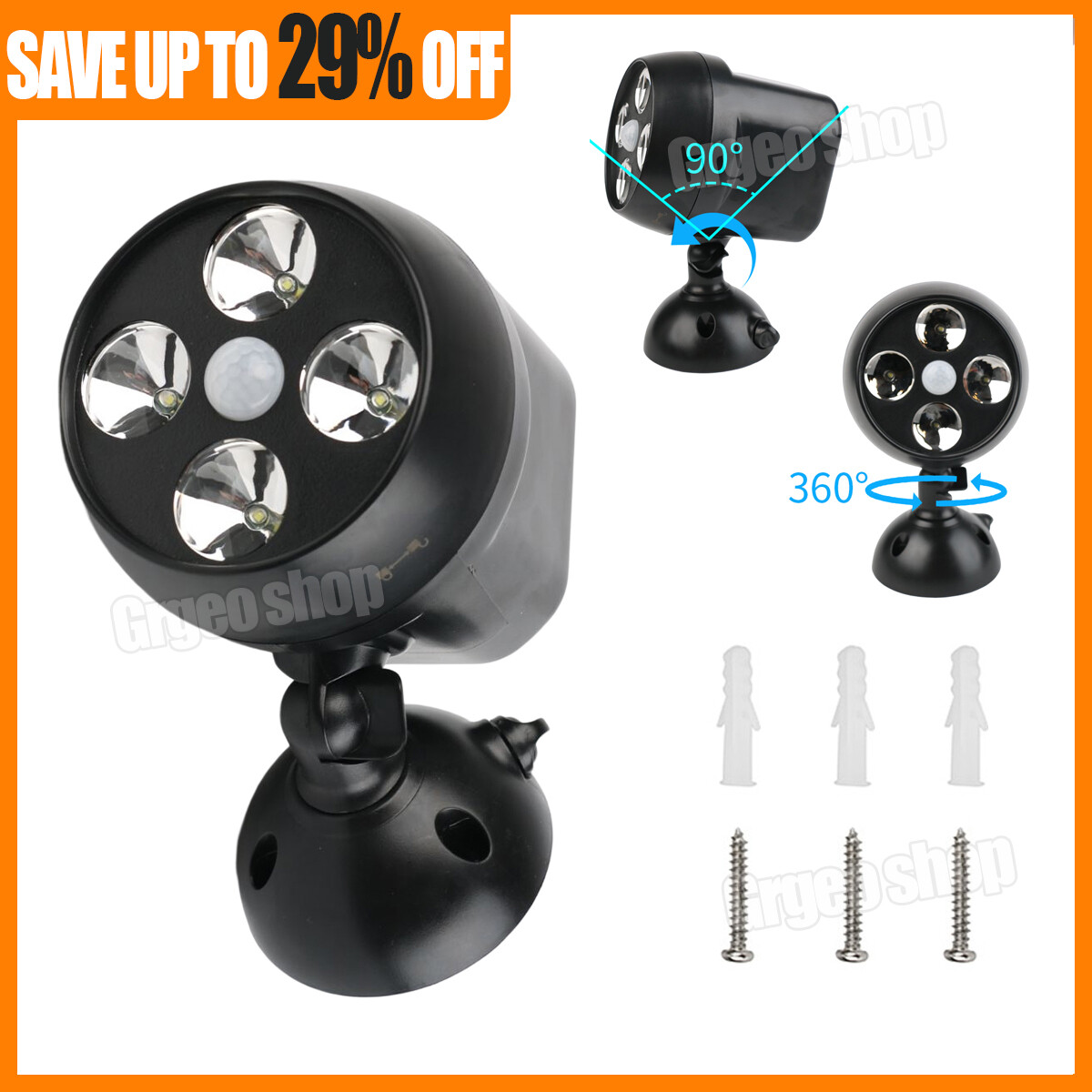 Battery Operated Motion Sensor Security Light Battery Operated LED