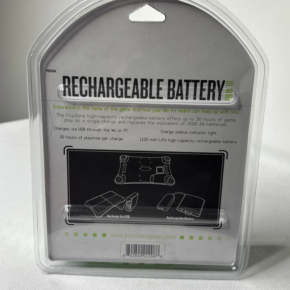Wii Fit Rechargeable Battery Psyclone Essentials #PSE6504 NEW In BOX - Image 2 of 2