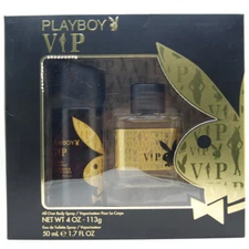 PLAYBOY VIP by Playboy Gift Set for Men (1.7 oz EDT Spray + 4.0 oz Body Spray)