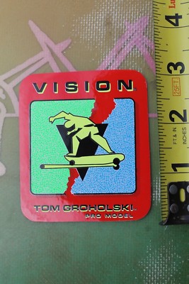 VISION Tom Groholski Model Street Wear Vintage Neon 80's Skateboarding STICKER