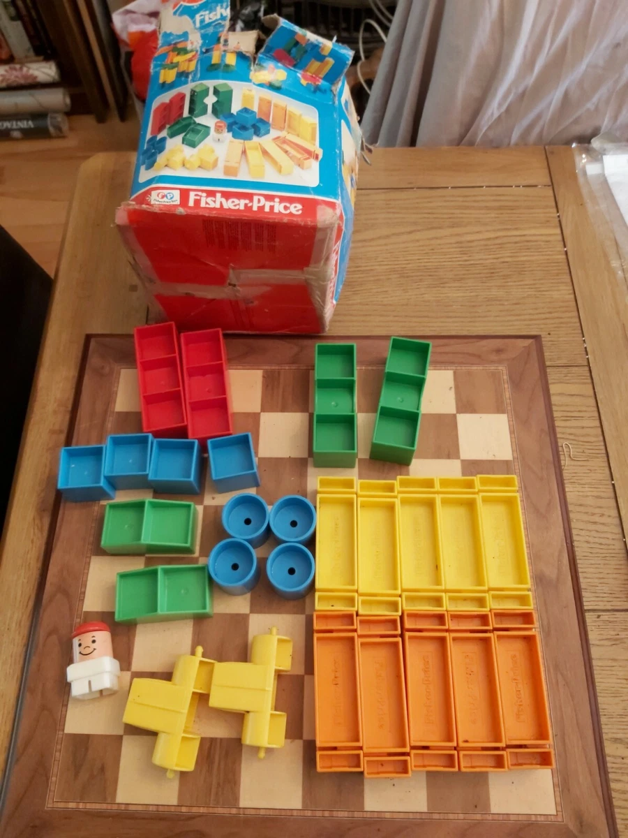 Vintage 1980s Fisher Price Building Blocks N More COMPLETE 1983 Boxed