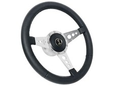 1965-67 Ford Mustang Shelby Cobra 9 Bolt Leather Steering Wheel Kit 3-spoke Hole