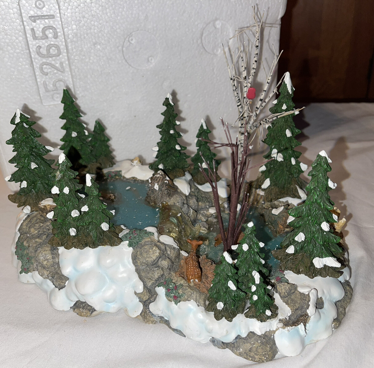 Dept 56 Village Mill Creek Pond Christmas Village Porcelain 52651 eBay