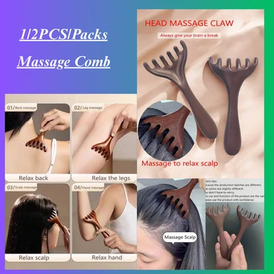 Head Meridian Massage Comb Natural Acupoint Massage To Relieve Stress Hair Tools