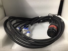 Socapex Power Break-in Cable 19 Pin Female 12 AWG To 6 PowerCon Grey 6ft Breakin