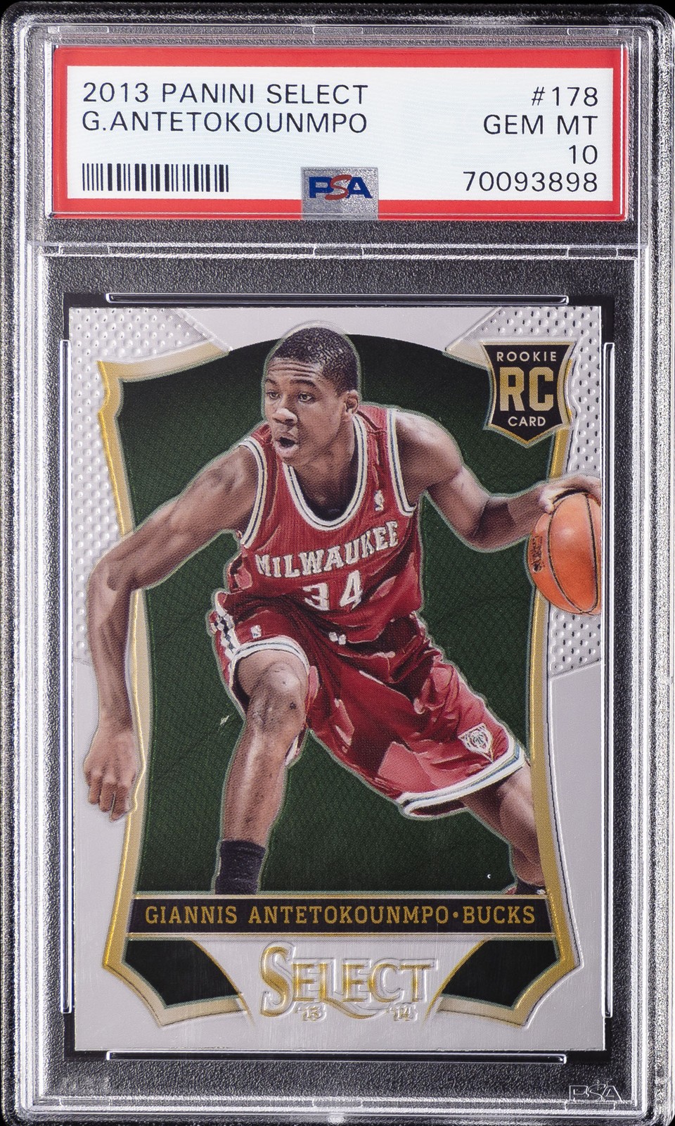 2013 PANINI SELECT #178 GIANNIS ANTETOKOUNMPO ROOKIE RC PSA 10