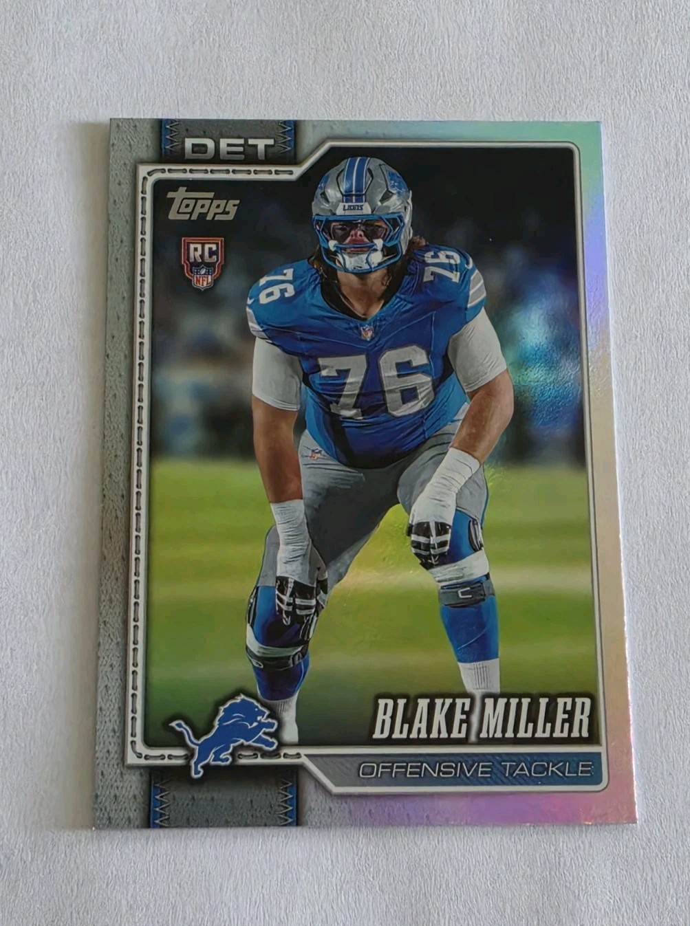 2026 Topps Flagship Football Blake Miller Rainbow Holo Rookie Card