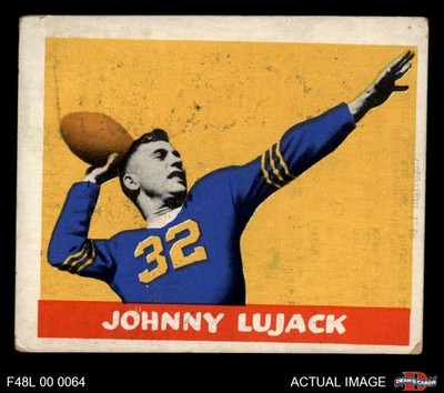 1948 Leaf #13 Johnny Lujack COR Bears CORRECT ROOKIE COMMON VARIATION 2 - GOOD