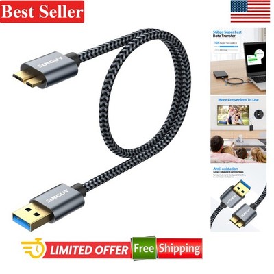 Nylon Braided 1.5FT USB 3.0 Micro B Cable for Reliable Device Connection