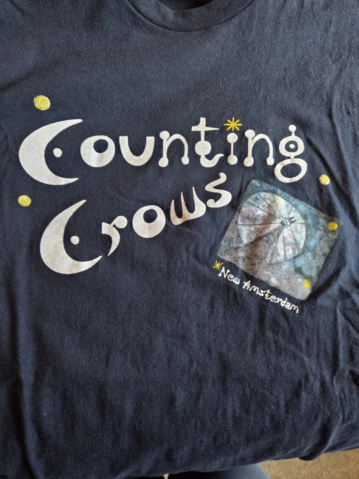 Counting Crows Tour 2006 2 Lados Azul Oscuro Algodón Camiseta Unisex 2XL Foto 4 de 4