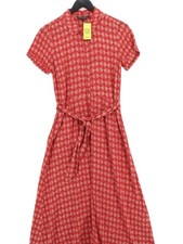 King Louie Shirt Midi Dress in Red