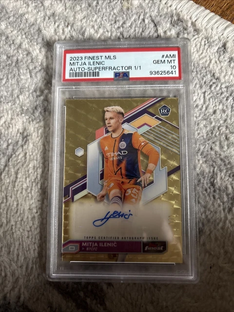 2023 Topps Finest MLS  Mitja Ilenic #A-MI Superfractor 1/1 Auto PSA 10 NYCFC