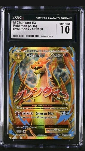 [CGC 10 GEM MINT] M Charizard EX 101/108 Full Art XY Evolutions Pokémon Card