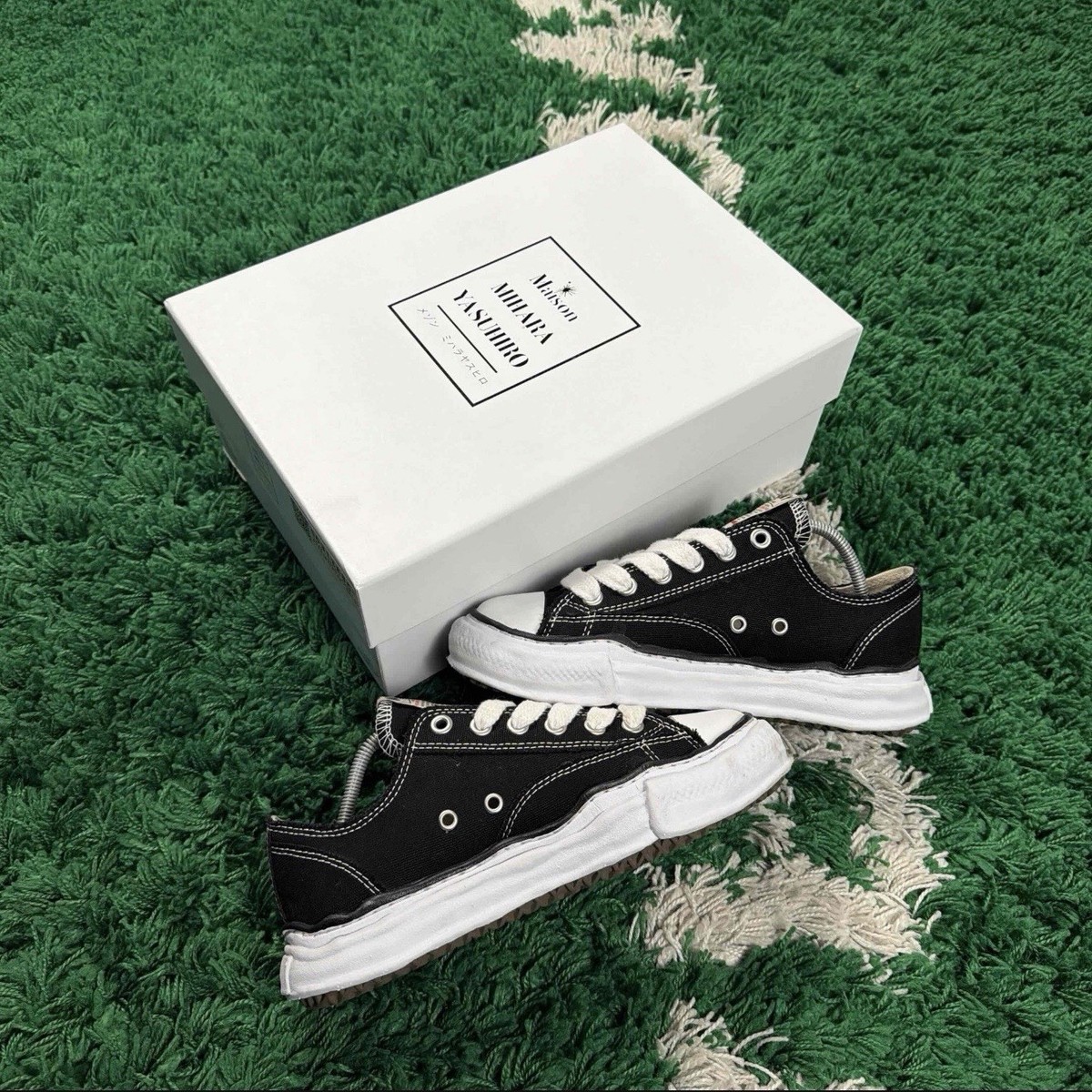 Size 7 - Maison Mihara Yasuhiro Peterson OG Sole Canvas Low Black