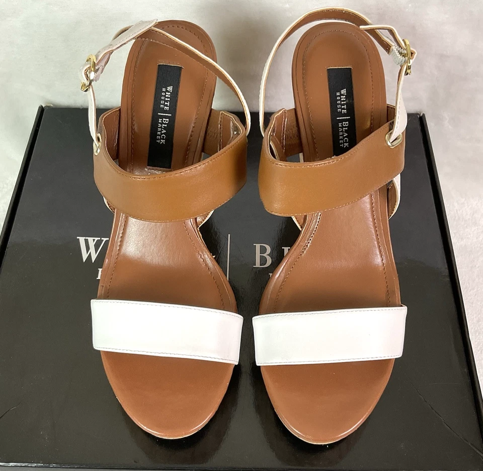 Casa Blanca Mercado Negro Sadie Corcho Cuña Talla 7.5 Boda Invitado Resort Crucero Foto 4 de 4