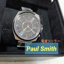 Paul Smith Radio Solar Watch KL7 311 51 Quartz Black Dial Box Manual Japan