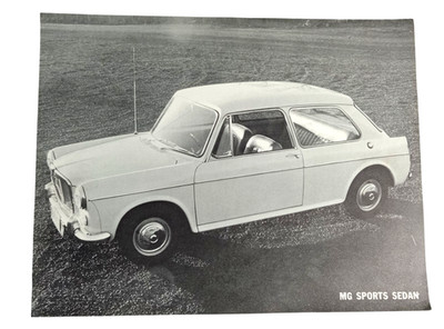Vintage 1965 MG SPORTS SEDAN One Page Dealer Specifications Data Sheet Brochure