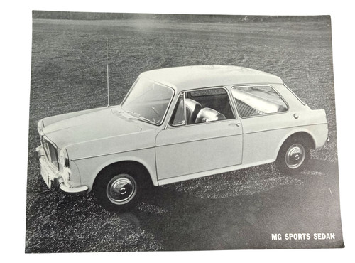 Vintage 1965 MG SPORTS SEDAN One Page Dealer Specifications Data Sheet Brochure