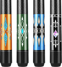 Pool Cue, 58" Pool Cue Sticks for Adults with 13MM Tips Canadian Maple Wood Leat