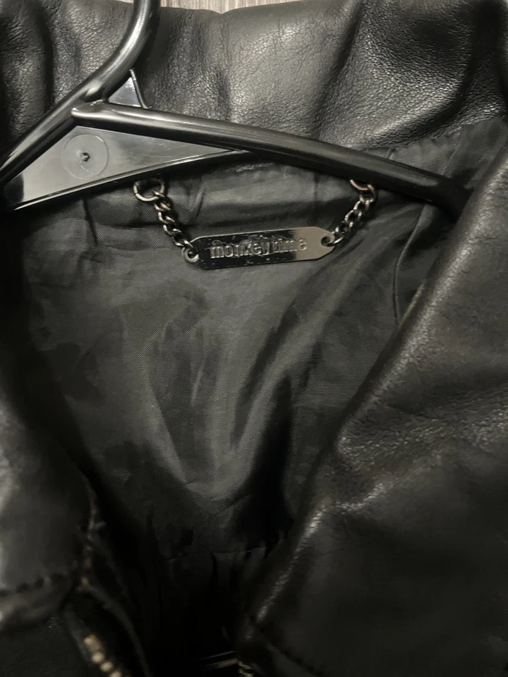 JAQUETA DE COURO RARA JAPONESA VINTAGE Monkey Time - Imagem 2 de 3